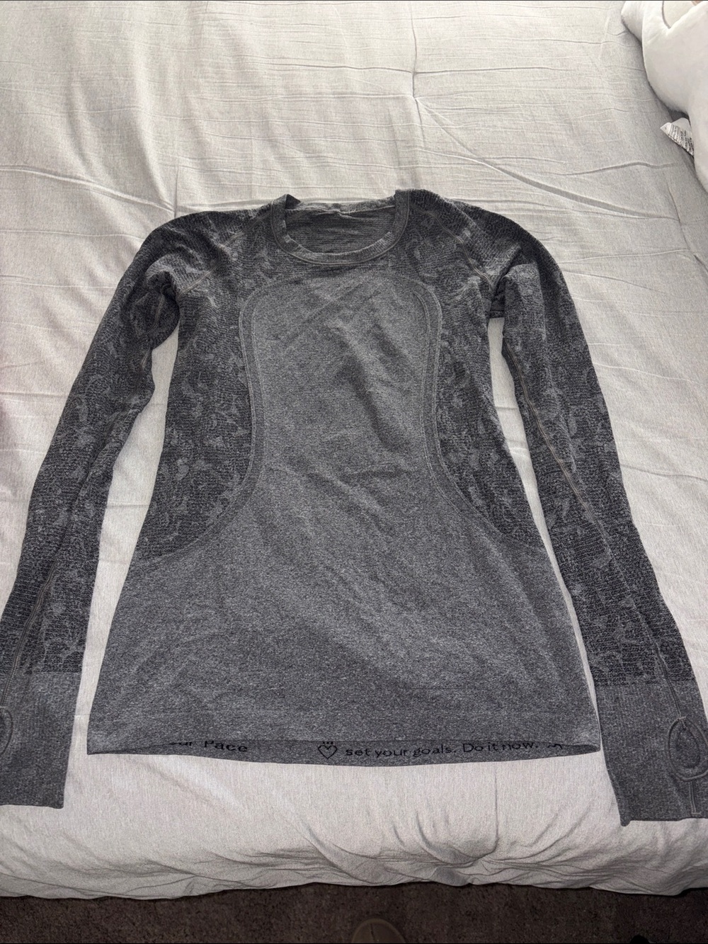 Lululemon Swiftly Long Sleeve Seamless Athletic Top - Gray